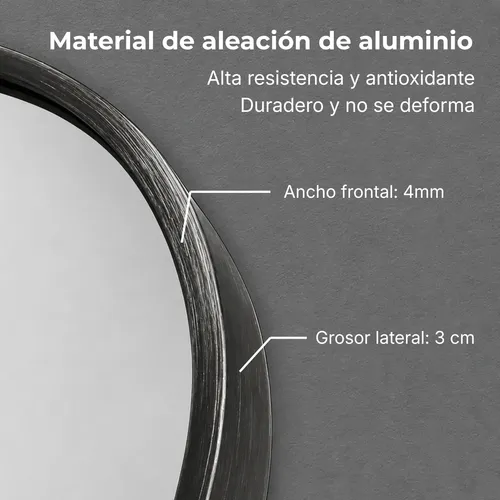 Espejo Inteligente Redondo Touch Con Luz Led Neutra