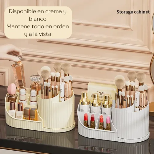 Organizador De Maquillaje Giratorio Skincare Accesorios Ofi
