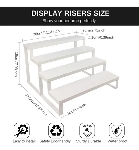 Organizador De Colonia De Madera Blanca Para Hombre Y Mujer,
