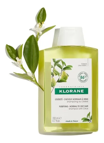 Shampoo Klorane Cedrat Cabello Tendecia A Graso X 200 Ml