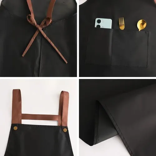 A Banna 6 Delantal De Chef Impermeables Y 6 Gorros De Chef