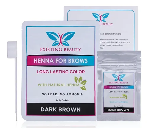 Kit Henna Cejas Rubio Oscuro Natural 3x1g
