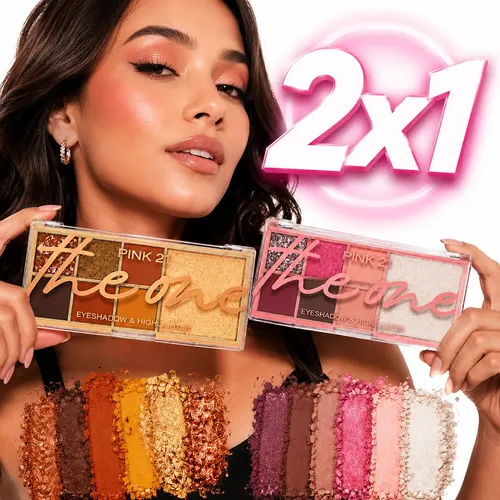 Promo 2×1 Paleta 6 Sombras E Iluminador The One Pink21