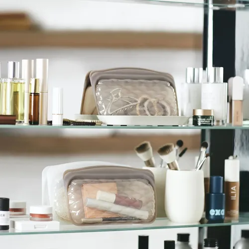 Bolsa De Maquillaje Stasher Premium Silicona Reutilizable Ta