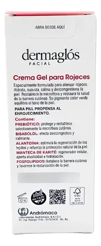 Dermaglos Crema Gel Para Rojeces Día/noche X50ml
