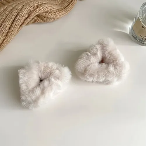 Broches De Peluche For Cabello Orejas De Gato Marrón