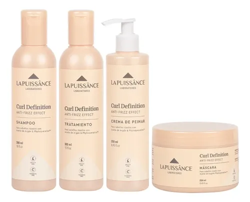 La Puissance Kit Shampoo Acondicionador Máscara Crema Rulos