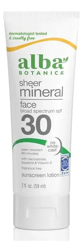 Protector Solar Facial Alba Botanica Spf 30 Mineral 60 Ml