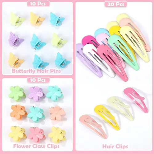 Set De Diademas Y Peines Para Niñas, Suaves Con El Cabello