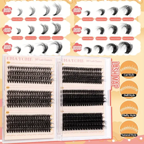[jjm] Kit Pestañas Volumen Suave 6 Mix 30d-100d | 10-16mm