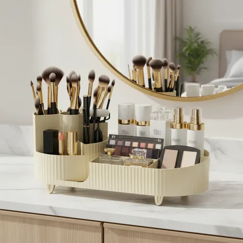 Organizador Maquillaje Porta Cosmético Y Brochas Make Up