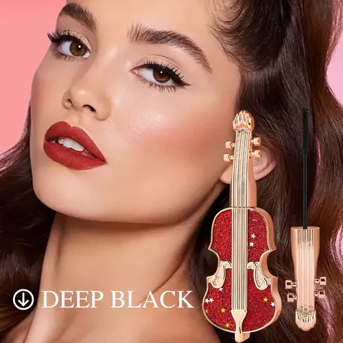 Rímel Tvlv Diseño De Violín Rojo Diamante – Pestañas Densas