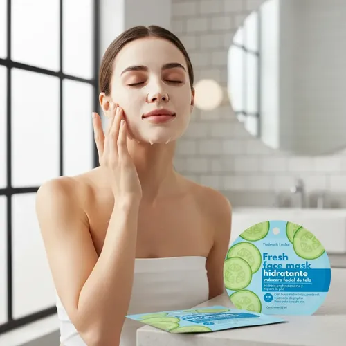 2 X Mascarilla Hidratante Pepino Y Ácido Hialurónico 20 Ml Todo Tipo De Piel