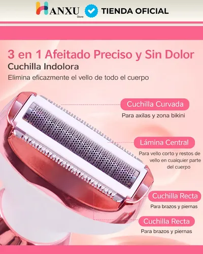 Depiladora Mujer Eléctrica 5 En 1 Facial Cejas Usb Portatil