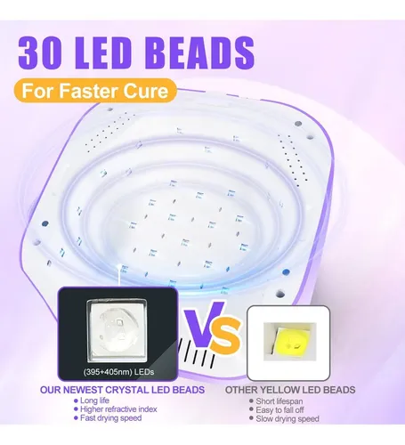 Lámpara De Uñas Led/uv Inalámbrica 54w Nxj Infilila