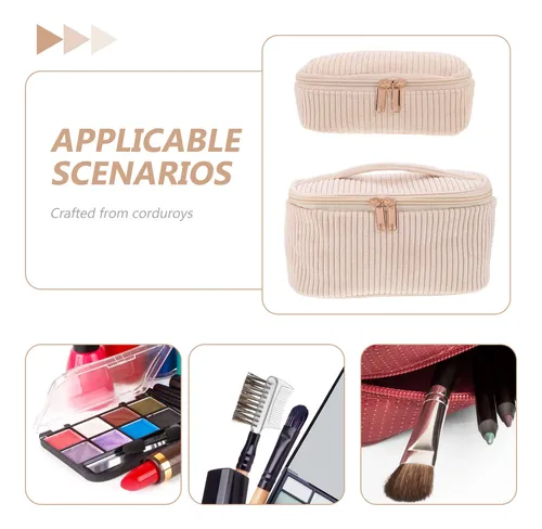 Bolsa De Maquillaje De Pana For Bolso, 2 Unidades, Minialma