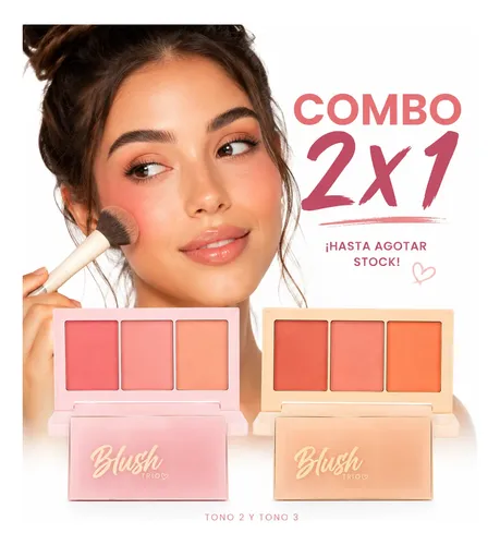 Combo 2×1 Paleta Trio De Rubores En Polvo Pink21 Oferta