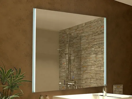 Espejo Cuadrado Con Led Moderno Tactil Baño Pared N°2