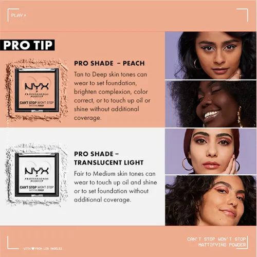 Nyx Polvo Compacto Matificante Light 6 G