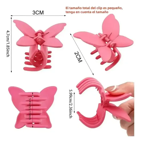 6 Pzas Horquillas Mariposa Decorativas Para Cabello De Dama