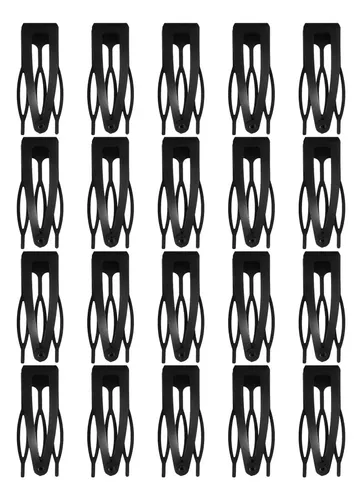 20 Broches De Pelo Negros Con Forma De Broche