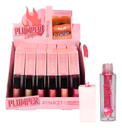 Lip Gloss Plumper Agranda Labios Con Glitter Efecto Diamond