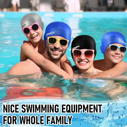 3 Gorros De Baño Para Niños Con Bolsillo 3d En La Oreja…