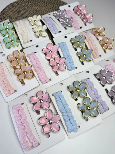 24 Colitas Y 24 Pinzas Broches Pelo Flor Mariposa Por Mayor