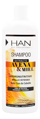 Han Avena Y Miel Shampoo Reparador Sin Sulfatos 500ml Local
