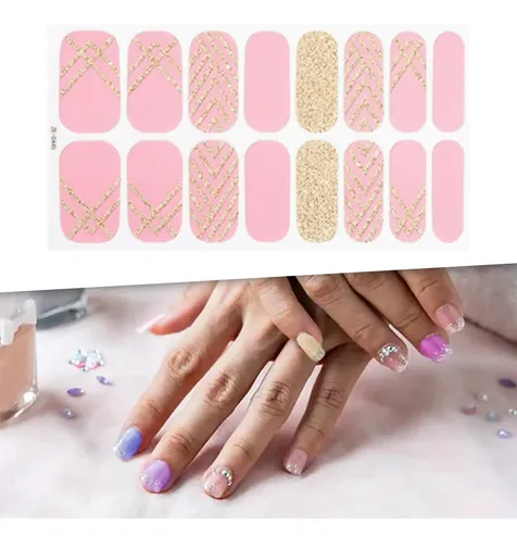 16 Piezas De Parches De Envolturas De Uñas De Gel Estilo G