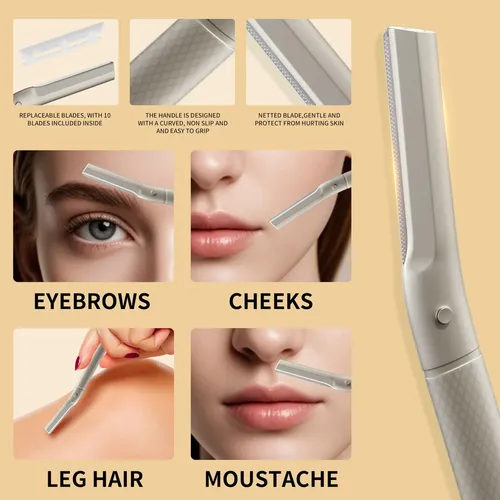 Kit Para Cejas Ofidus 4 En 1 Con Pinzas, Tijeras, Navaja Y E