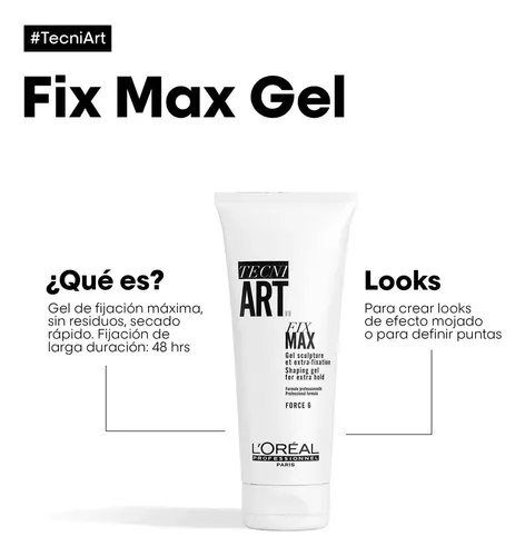 Tecniart Fix Max Gel De Máxima Fijación Para Cabello 200ml