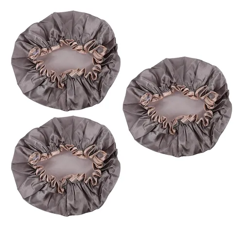 3 Gorros De Baño Impermeables De Doble Capa, Simple Peva