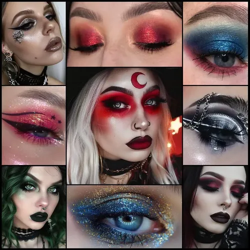 De’lanci Paleta Sombras Goth 15 Colores Rojo
