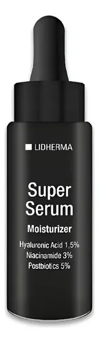 Super Serum Moisturizer Hialurónico Niacinamida Posbióticos