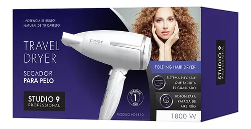 Secador De Pelo Studio 9 Professional Plegable 1800w