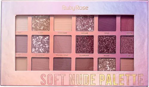 Ruby Rose Soft Nude paleta de sombras ojos rosa claro