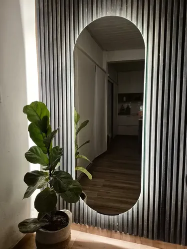 Espejo Píldora Bordes Pulidos Luz Led 170×60