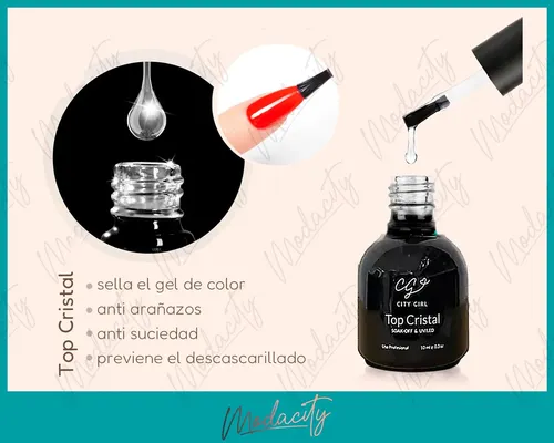 Top Coat Cristal City Girl 10ml Esmalte Semipermanente
