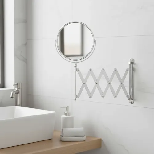 Espejo Aumento 8x Baño De Pared Fuelle Tijera Topbuy Tienda