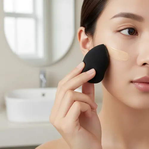 Esponja De Maquillaje Bluvie De 6 Piezas Con Forma De Cuña,  Kit 6 Preta Mediana