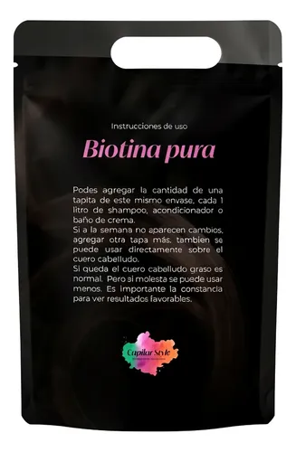 Biotina Pura 1000cc X 3 Unidades (3lts) Anti Caída Fortalece