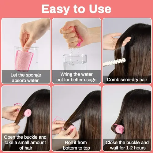 Rulos De Espuma Grandes Para Rulos De Pelo Sin Calor