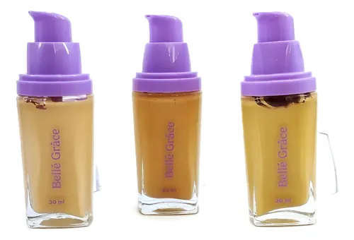 Base Maquillaje Liquida Foundation Belle Grace X 3 Unidades
