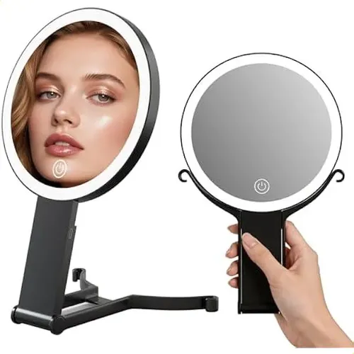 Espejo De Maquillaje Con Luces, Aumento De Doble Cara De 40x