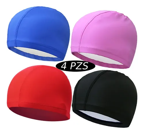 4 Unidades De Gorros De Natación Unisex De Licra, 4 Colore
