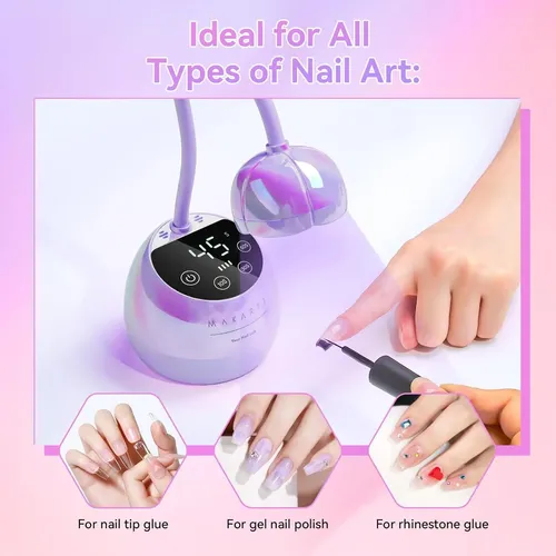 Lámpara Uv/led Makartt Para Uñas Glazed Purple