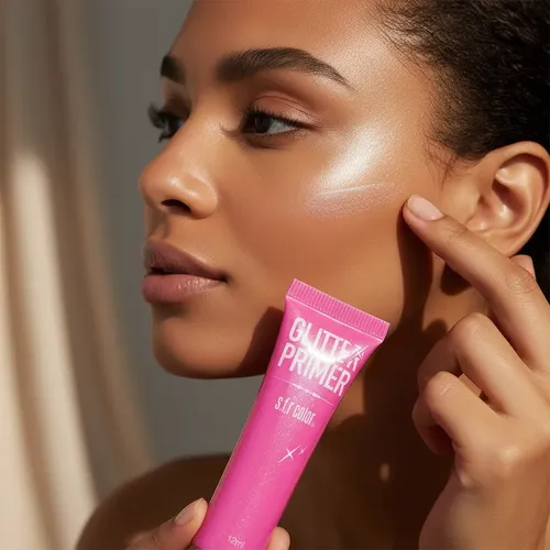 4 Primer Glitter Efecto Fijador Brillo Crema Color