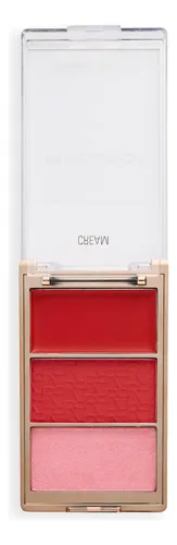 Revolution Blush Icon Palette Trío Crema Mate Y Shimmer