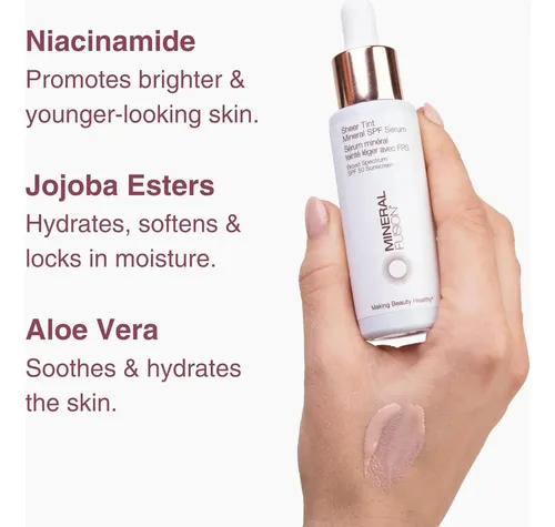 Suero Facial Mineral Fusion Spf 50, 30 Ml, Claro, Luminary